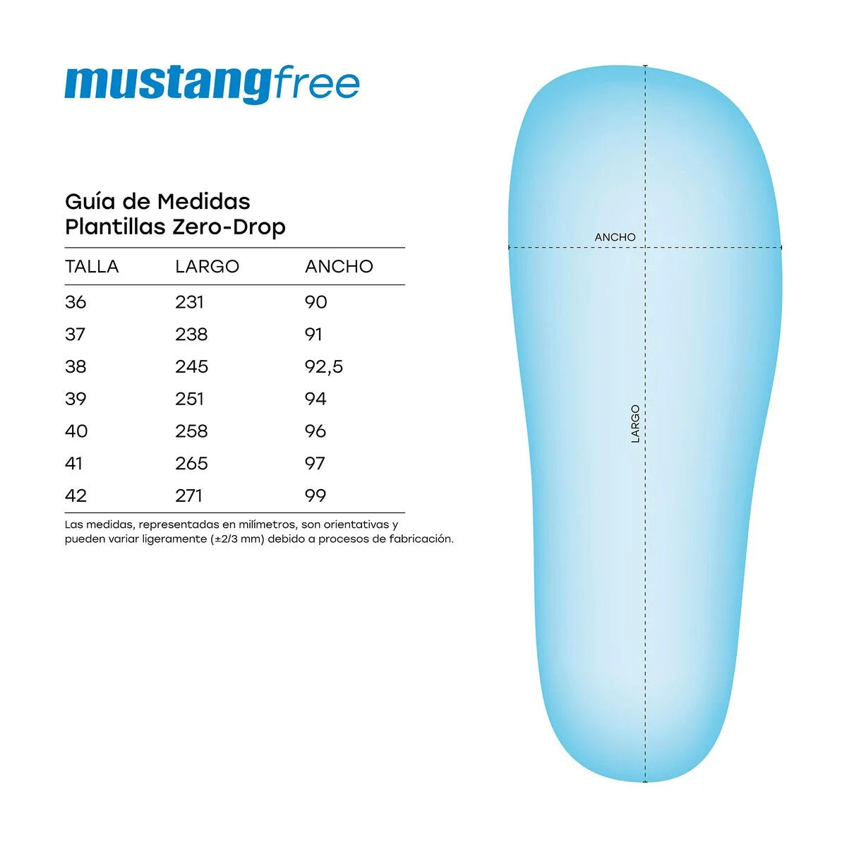 Zueco MustangFree Blanco